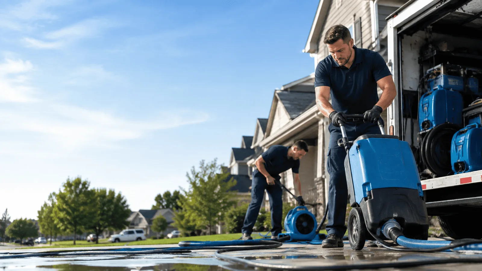 Dehumidification being performed in North Weymouth, MA